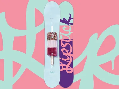 2016 Burton Lipstick burton lettering product design snowboard snowboard graphic typography