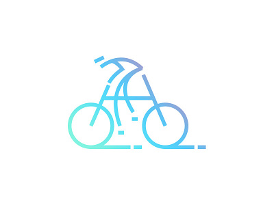 Biking biking cycling free gradient illustration minimal simplified spirit vector