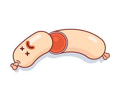 Sausage - Sticker death sausage sticker vector