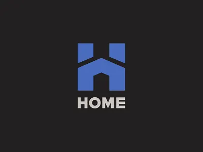Home Logo brand door estate h home house identity logo property real typography