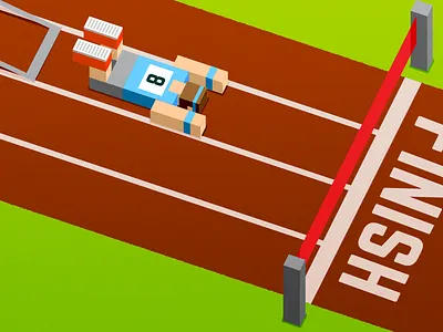 Finish Line aten atendesigngroup cube illustration isometric race