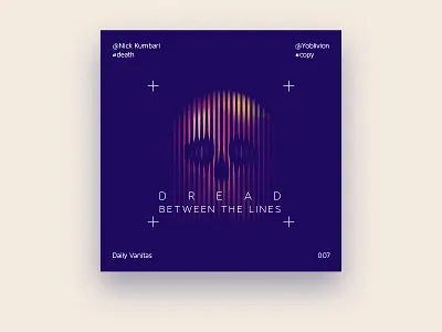 Skull - 007 daily illustration layout mark poster skull vanitas