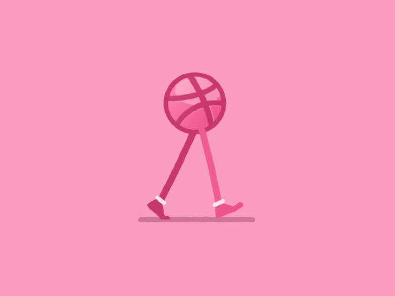 Hello Dribbble! animation cycle debuts dribbble first hello shot walk