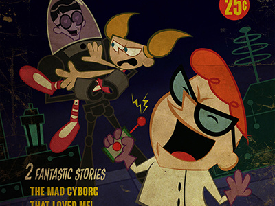 Strange Tales of Science cartoonnetwork deedee dexter dexterslaboratory mandark pulpfiction retro scifi