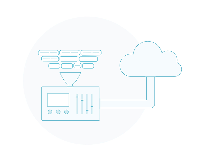 Processing cloud machine processing