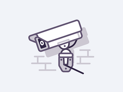 Camera camera flat illustration security surveillance wall