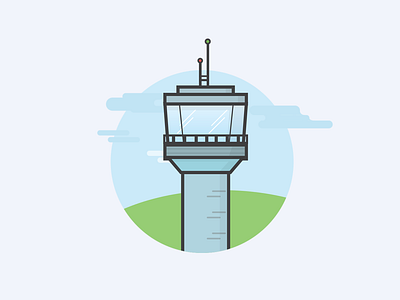 Air traffic Controller flat illustration marionserenio ui ux web design