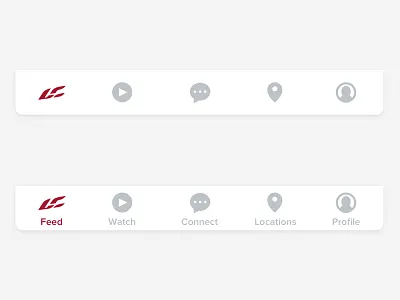 Keepin Tabs app connect feed icons location navigation profile tab tab bar watch
