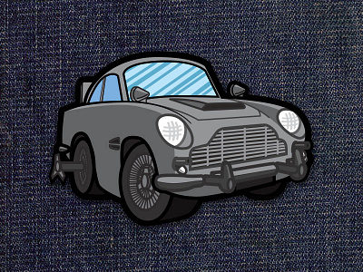 James Bond - Aston Martin Pin 007 automobile bond car james bond movie pin silver sixties sports car spy starcars