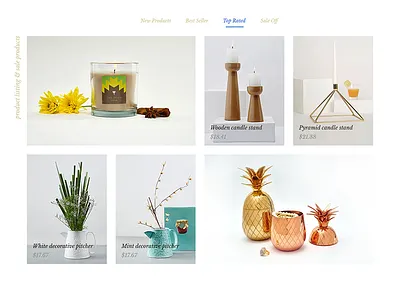 Products Listing ecommerce furniture grid interactive listing media portfolio room sale smart sofa store