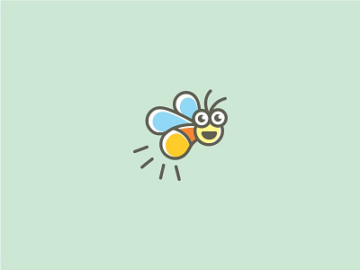 Firefly Logo cute firefly identity logo mascot simple logo