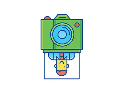 Camera app camera character customer icon illustration shot