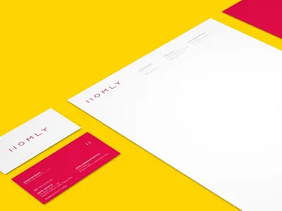 Homly Brand Stationery a4 brand identity business card logo stationery