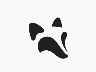 fox black fox logo negative space simple