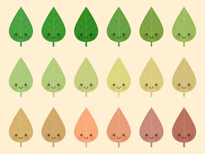 Cute Leaves cute kawaii leaf leaves nature