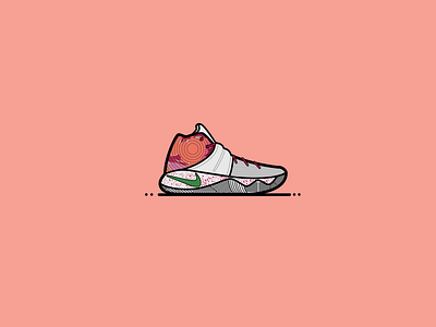 Nike Kyrie 2 "Kyrispy Kreme" atlanta basketball cleveland donuts flat icon illustration kyrie lebron nike shoes sneaker