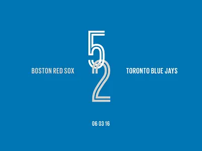 Red Sox Scores: June 3, 2016 baseball canada data data visualization dataviz infographic sports typography