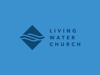 Living Water Church brand church logo mark water