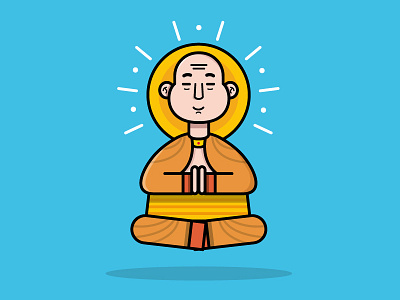 Buddha buda buddha color dribbble faith inspiration invites minimal vector wip