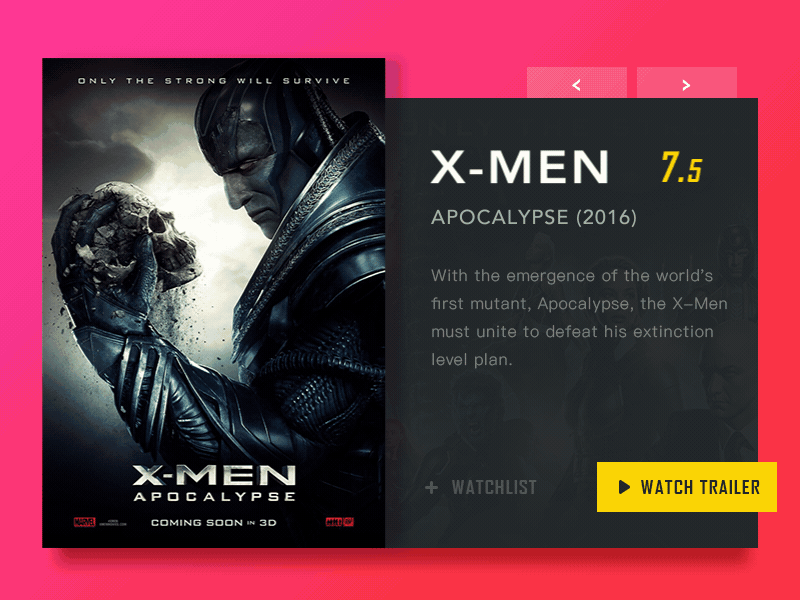 Day002-Movie Card 3d Effect 3d ae animation card gif movie ui ux