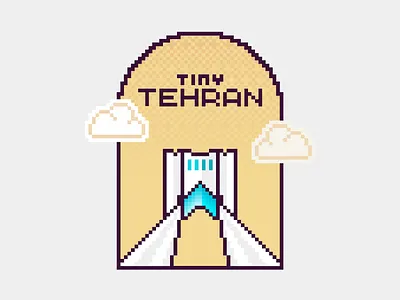 Tiny Tehran 8bit building city cloud gate illustration pattern pixel pixel art sky tiny tower