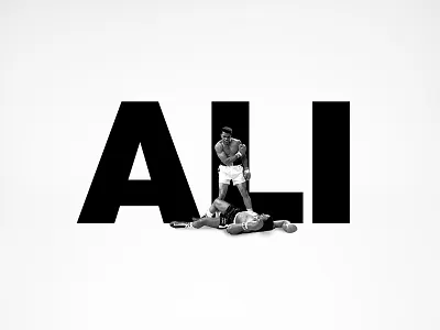 Ali ali icon legend muhammad ali rip tribute type typography