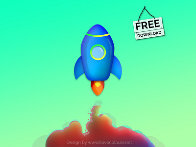 Rocket - Free vector illustration free download free eps free psd freebie missile rocket rocket man ui design ux design vector graphic vector icon vector illustration