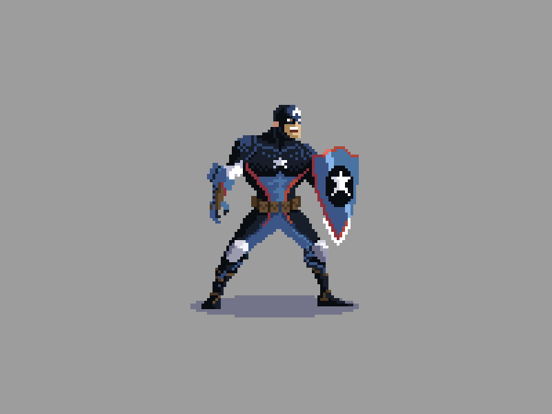 Steve Rogers: Captain America idle animation animation captain america pixel art