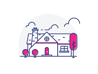 Home clean house illustration infographic line simple