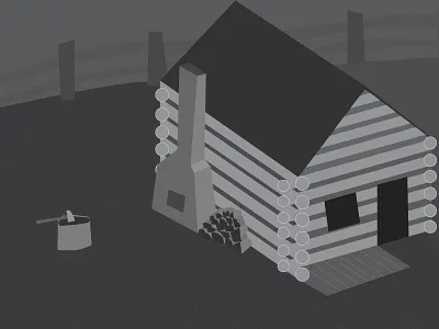 Cabin black cabin grays greys greyscale white