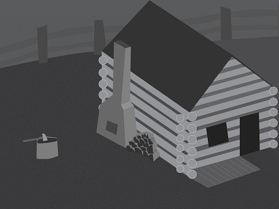 Cabin black cabin grays greys greyscale white