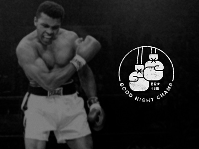 Good Night Champ ali black boxing champ champion dhultin glove good mohammed night round white