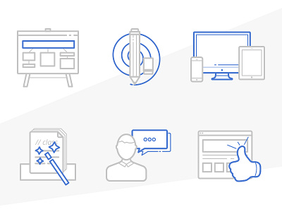 Prezentation Icon corporate fresh design icon line presentation web