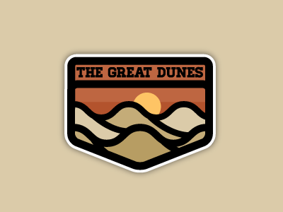 Great Dunes National Park hiking logo mountains outdoors patch