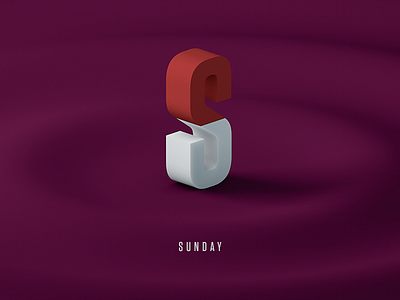 Sunday Type Study 3d c4d cinema4d sunday type