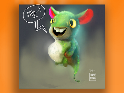 Mechovoot- The Fish Monster character character design chubby design digital digital painting fish monster painting