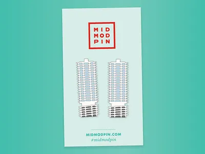 Marina + Packaging architecture enamel pins futura harriet marina towers midcentury modern