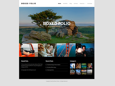 Boxed Folio - Total WordPress Theme Demo business clean corporate modern portfolio templates theme themes website wordpress