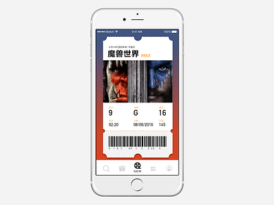 Warcraft Moive moive ticket ui warcraft sketch film app