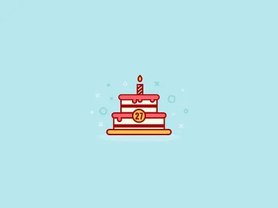 Birthday Cake 100 days birthday birthday cake cake candle design eat cake food icon illustration