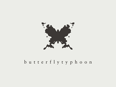 Butterfly Typhoon branding butterfly identity inkblot logo typography