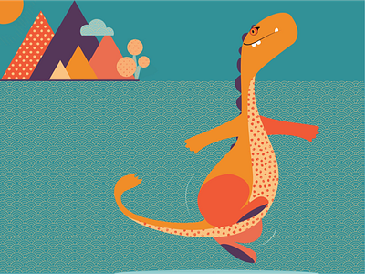 Léon, the little dragon not so bad dragon glad happy