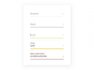 Field Interaction States error field focus form hover interaction states validation validation