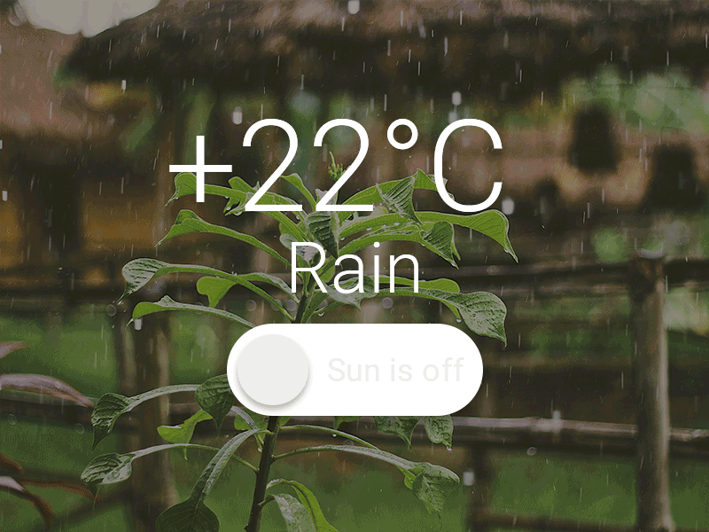 Daily UI Challenge Day 015 - On/Off Switch control on off switch toggle turn ui ux weather