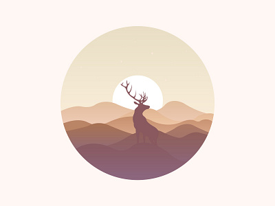 Scenery icon elk hill the mountain the scenery the sun