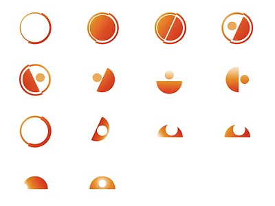 Logo Variations logo minimalist orange