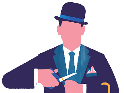 Cutting Ties blue editorial figure illustration people photoshop pink vector