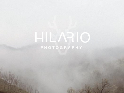 Hilario Photography branding elegant fly girl hilario horns logo oldschool origami paper photography