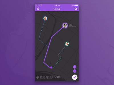 Daily UI #020 challenge dailyui gps ios map mobile tracking ui