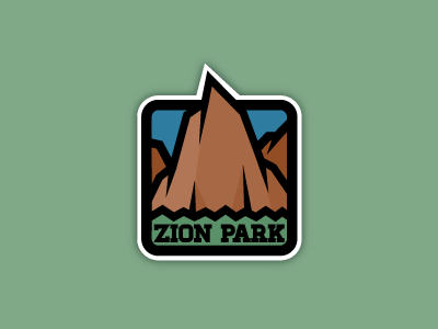 Zion National Park logo mountains nationalpark outdoors patch zion